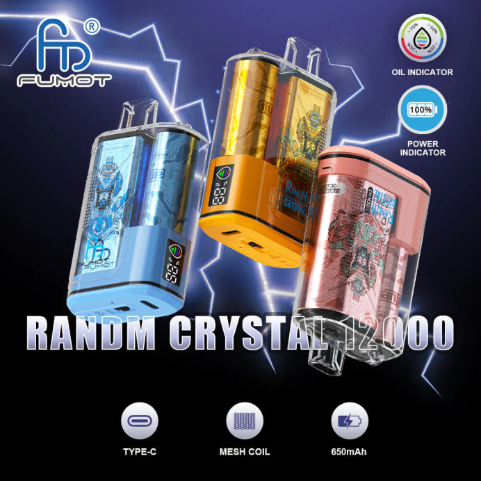 Fumot Vape Online Shop - Fumot Crystal 1 bucată - 12000 cutie de vape de unică folosință 20ml V26X266 dr albastru