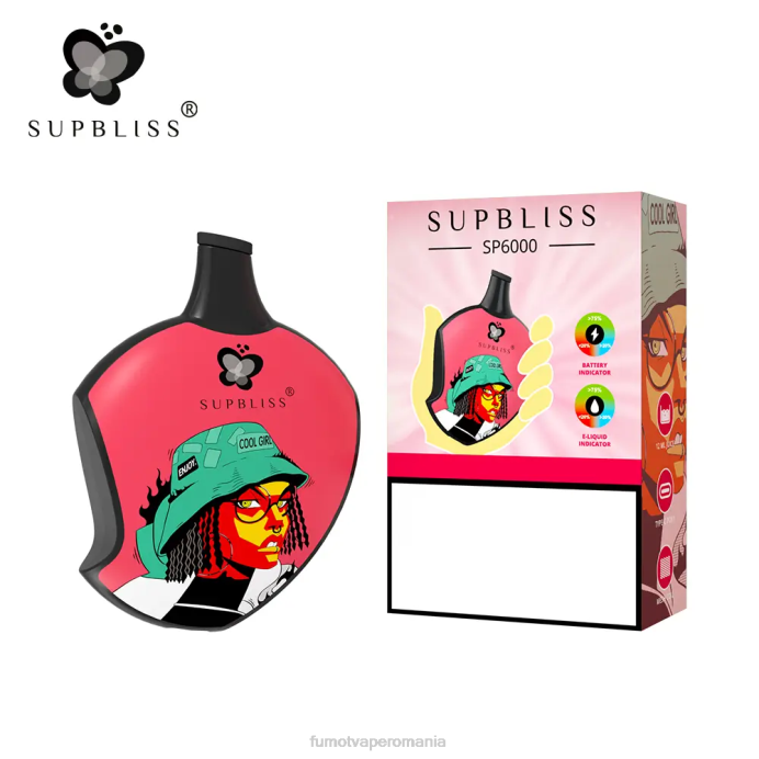 Fumot Vape Online Shop - Fumot Supbliss Sp6000 capsule de vaporizare de unică folosință - 12 ml (1 bucată) V26X456 gheață luxuriantă