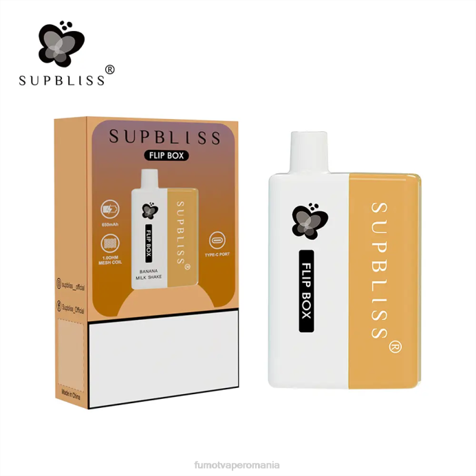 Fumot Store - Fumot Supbliss Flip box 6000 kit de vape înlocuibil - 10 ml (1 bucată) V26X332 afine zmeura