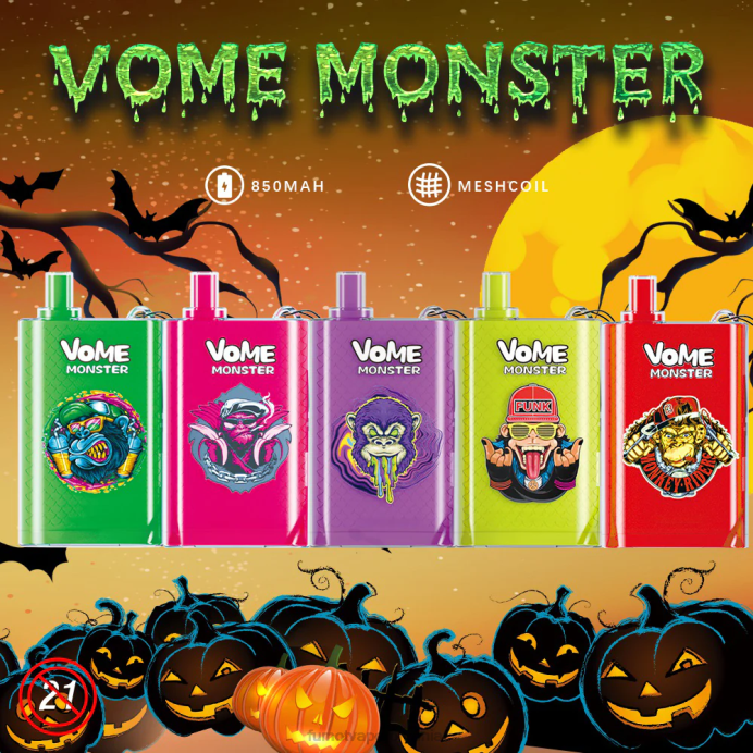 Fumot Discount Code - Fumot Vome Monster 10000 dispozitive de vaporizare de unică folosință - 20 ml (1 bucată) V26X429 gheață de struguri