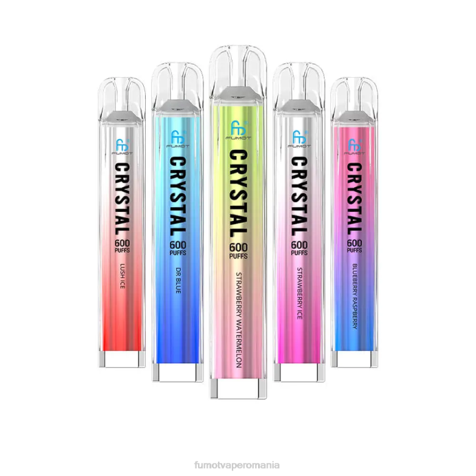 Fumot Vape Flavors - Fumot Crystal 2ml (set de 3 bucăți) vape de unică folosință - compatibil cu 600 tpd V26X387 pepene verde căpșuni