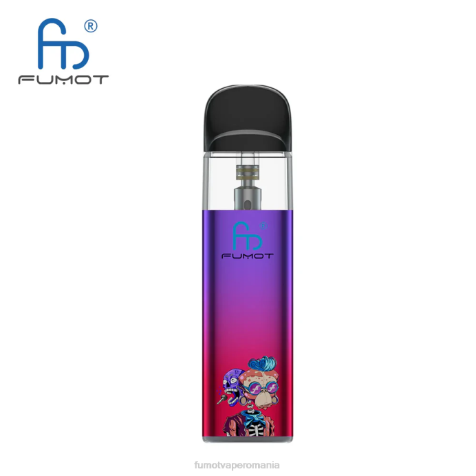 Fumot Vape Romania - Fumot Dazzle Lite Kit de vapoare gol compatibil cu tpd (1 bucată) V26X551 verde-violet