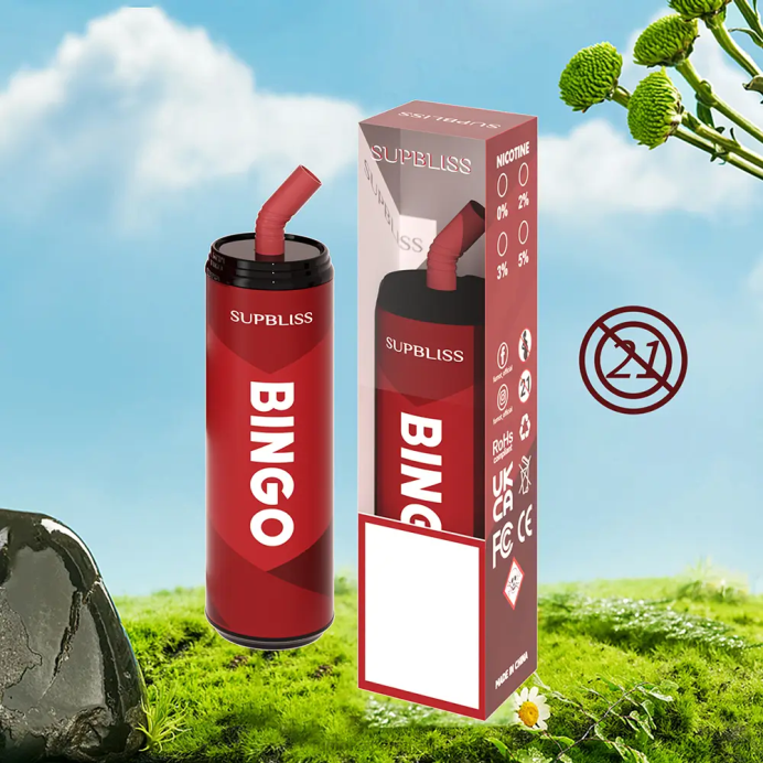 Fumot Store - Fumot Supbliss Bingo 9000 stilou vape de unică folosință (1 bucată) - 18 ml V26X472 limonadă roz