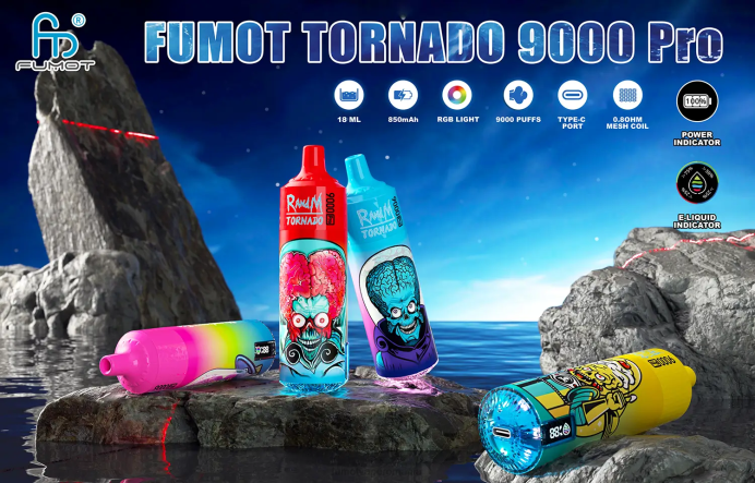 Fumot Discount Code - Fumot Tornado 1 bucată 9000 pro 18 ml vape de unică folosință V26X219 kiwi guava fructul pasiunii