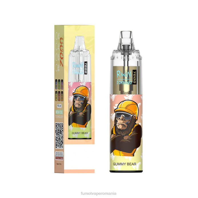 Fumot Vape Flavors - Fumot Tornado 14 ml 7000 stilou vape de unică folosință (1 bucată) V26X57 gheata de banane