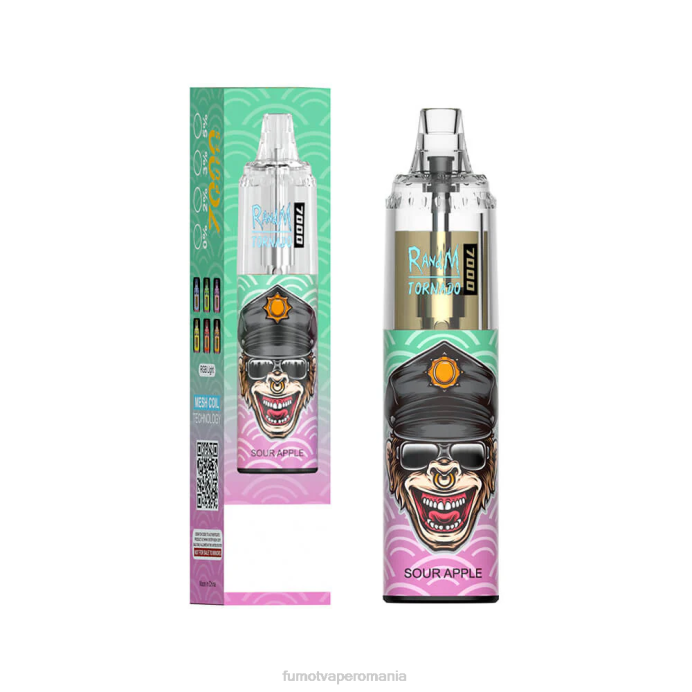 Fumot Vape Online Shop - Fumot Tornado 14 ml (1 bucată) 7000 stilou vape de unică folosință V26X106 gheata de mandarine