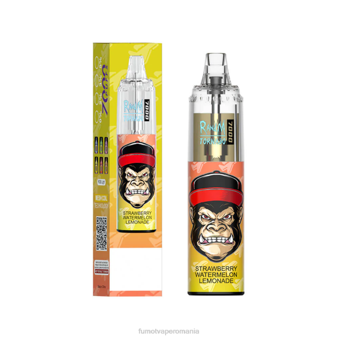 Fumot Vape Online Shop - Fumot Tornado 14 ml (1 bucată) 7000 stilou vape de unică folosință V26X106 gheata de mandarine