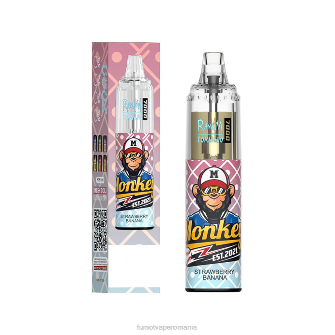 Fumot Vape Online Shop - Fumot Tornado 14 ml 7000 stilou vape de unică folosință (1 bucată) V26X56 milkshake de banane