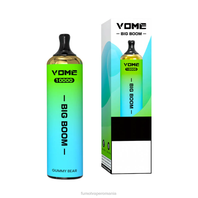 Fumot Vape Online Shop - Fumot Vome Big Boom stilou vape de unică folosință 10000 - 20 ml (1 bucată) V26X446 gheata de capsuni pepene verde