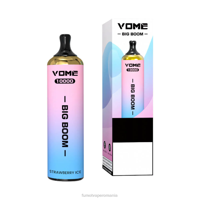 Fumot Vape Review - Fumot Vome Big Boom stilou vape de unică folosință 10000 - 20 ml (1 bucată) V26X440 gheata de capsuni